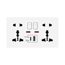 Tomada De Parede Tipo-C Com Carregamento Rápido De 18W, Interruptor Duplo, Tomada Universal Padrão Tomada De Parede Tipo-C Com Carregamento Rápido De 18W, Interruptor Duplo, Tomada Universal Padrão