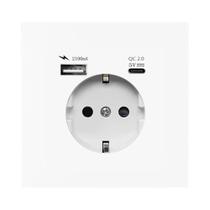 Tomada De Parede Tipo-C USB 16A Padrão EU Material De Alta Qualidade Plugue Elétrico AC110V-250V