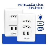 Tomada De Parede Usb Duo Bivolt Carregador