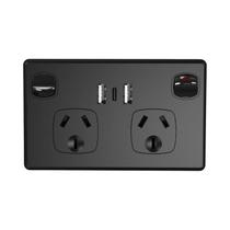 Tomada De Parede USB Dupla Com Tipo-C E Interruptor Adaptador AU 10A Para Carregamento De Celular