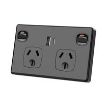 Tomada De Parede USB Dupla Com Tipo-C E Interruptor Adaptador AU 10A Para Carregamento De Celular