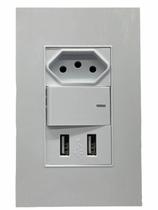 Tomada de Parede Usb + Interruptor C/ 2 Entradas Usb 10a 5v Tomada de Parede Usb + Interruptor C/ 2 Entradas Usb 10a 5v