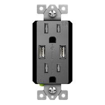 Tomada de parede USB TOPGREENER de alta velocidade 15A resistente a violações