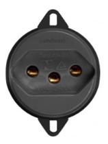 Tomada de Piso 2P+T 20A Preta - Blux Tomada de Piso 2P+T 20A Preta - Blux