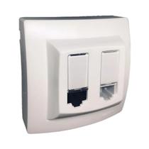 Tomada de Rede RJ45 + Telefone RJ11 Cat5 Pial Legrand