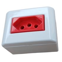 Tomada de sobrepor 20A vermelha 220V 2P+T Tramontina Liz Tomada de sobrepor 20A vermelha 220V 2P+T Tramontina Liz