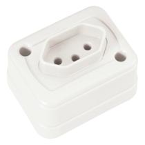 Tomada de Sobrepor 2P+T 10 A 250 V Tramontina Branco embalagem Flow Pack