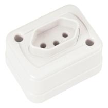 Tomada de Sobrepor 2P+T 10A 250 V Branca Tomada de Sobrepor 2P+T 10A 250 V Branca
