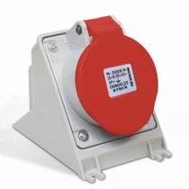 Tomada de sobrepor 2p+t 16a 380/440v 9h ip44 vermelho steck n3006