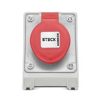 Tomada De Sobrepor 3p+t 16a 380/440v Vermelho - N4006 - Steck Tomada De Sobrepor 3p+t 16a 380/440v Vermelho - N4006 - Steck