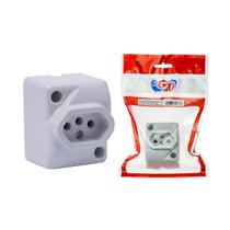 Tomada De Sobrepor De Porcelana Plugue Padrão ABNT 25a Tomada De Sobrepor De Porcelana Plugue Padrão ABNT 25a