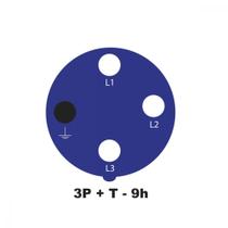 Tomada de Sobrepor Industrial 3P+T 16 A 220-250 Vca 9 H