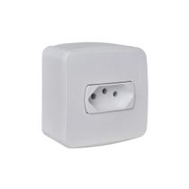 Tomada de Sobrepor Miluz Schneider 2P+T 20A 250V Branco Tomada de Sobrepor Miluz Schneider 2P+T 20A 250V Branco