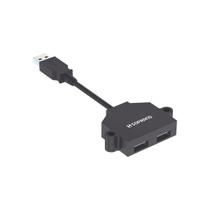 Tomada de Sobrepor para Móveis Mesa ou Bancada com 2 USB Preta 2,0A