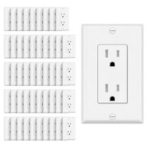 Tomada de tomada de parede CML Matte White 15A/125V listada pela UL x50