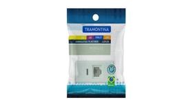 Tomada de Transmissão de Dados Tramontina RJ 45 Cat 6 Branco Módulo 57115/056 10 peças