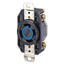 Tomada de travamento trifásica Leviton 2720 30 Amp 250V preta Tomada de travamento trifásica Leviton 2720 30 Amp 250V preta