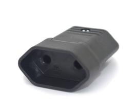 Tomada Desmontável A/C Preto 10A/250V - TMD1-2 - Margirus