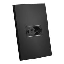 Tomada Dubai Preto 10a Com Placa Enerbras