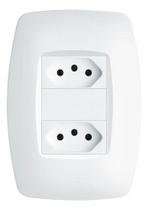 Tomada Dupla 10a/250v Com Placa 4x2 Fame Elegance Tomada Dupla 10a/250v Com Placa 4x2 Fame Elegance