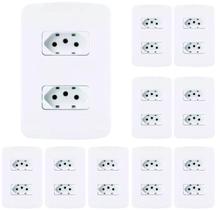 Tomada Dupla 10A 2p+T 4x2 250v - Kit 10 Unidades