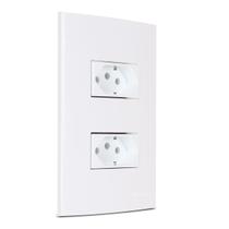 Tomada Dupla 10a 2p+t 4x2 Sleek Branca Margirius
