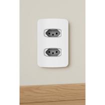 Tomada Dupla 10A Branca Placa 4x2 - Instalação Segura e Mode