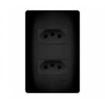 Tomada dupla 10a - fame habitat black Tomada dupla 10a - fame habitat black