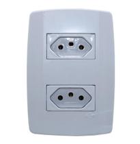 Tomada Dupla 10a Monobloco 3 Pinos C/ Espelho Ilumi 80120