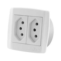 Tomada Dupla 10A Para Móveis Ilumi Slim Branca Nbr 14136 Tomada Dupla 10A Para Móveis Ilumi Slim Branca Nbr 14136