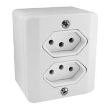 Tomada Dupla 10a Sistema X Radial Sobrepor