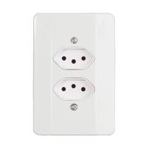 Tomada Dupla 2 Pinos+Terra 10A Mec-Tronic - Mectronic Tomada Dupla 2 Pinos+Terra 10A Mec-Tronic - Mectronic