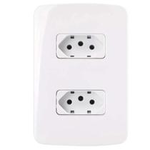 Tomada Dupla 2 Tomadas 2P + T 10 A Branca - Margirius