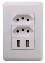 Tomada Dupla 2 + Usb Tomada Dupla 2 + Usb
