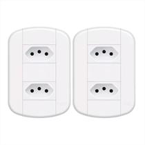 Tomada Dupla 20 Amperes Módulo Branco Fame Blanc+ Kit C/ 2