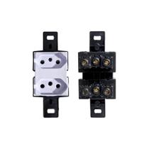 Tomada dupla 20a 250v branca - blux Tomada dupla 20a 250v branca - blux
