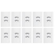 Tomada Dupla 20a/250v C/ Placa 4x2 Fame Modulare - Kit 10 Un Tomada Dupla 20a/250v C/ Placa 4x2 Fame Modulare - Kit 10 Un