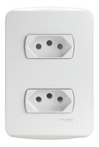 Tomada Dupla 20a 2P+T com Placa Branco Miluz Schneider