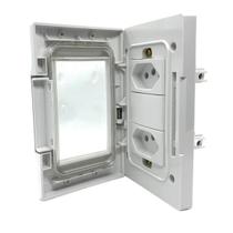 Tomada Dupla 20A Embutir A Prova D'agua Branca Externa Kalop