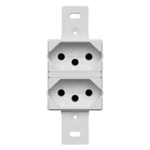 Tomada Dupla 20A sem placa Branco Lumibras Tomada Dupla 20A sem placa Branco Lumibras