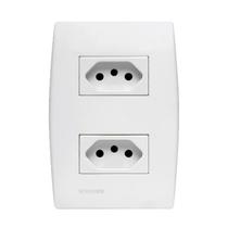 Tomada Dupla 2P+T 10 Amperes 250 Volts Branca Linha Ilus 5UB99053 SOPRANO Tomada Dupla 2P+T 10 Amperes 250 Volts Branca Linha Ilus 5UB99053 SOPRANO