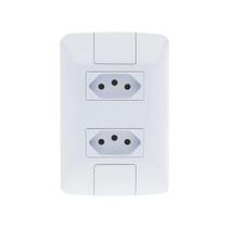 Tomada Dupla 2P + T 10A 250V Branco Aria - Tramontina Tomada Dupla 2P + T 10A 250V Branco Aria - Tramontina