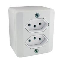 Tomada Dupla 2P+T Sistema X 10a Radial C/Caixa Externa Top