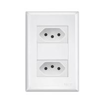 Tomada dupla 2x4c/pl 10a bc fame