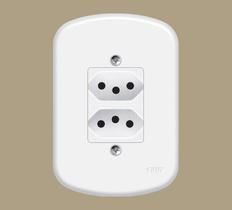Tomada Dupla 4x2 Fame Blanc 20a 2p+T