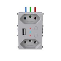 Tomada dupla com usb wi-fi smart weg home refinatto Tomada dupla com usb wi-fi smart weg home refinatto