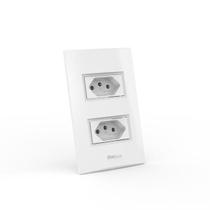 Tomada Dupla de Embutir 3 Pinos 10A 1427-EN - Enerbras - Tecnolar