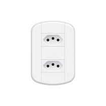 Tomada Dupla Fame Blanc+ 2p+t 20a Com Placa 4x2 Branca