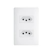 Tomada Dupla Fame Habitat 2p+t 20a Com Placa 4x2 Branco