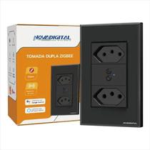 Tomada Dupla Inteligente 10A e 20A NovaDigital Preto Zigbee - A22 Tomada Dupla Inteligente 10A e 20A NovaDigital Preto Zigbee - A22